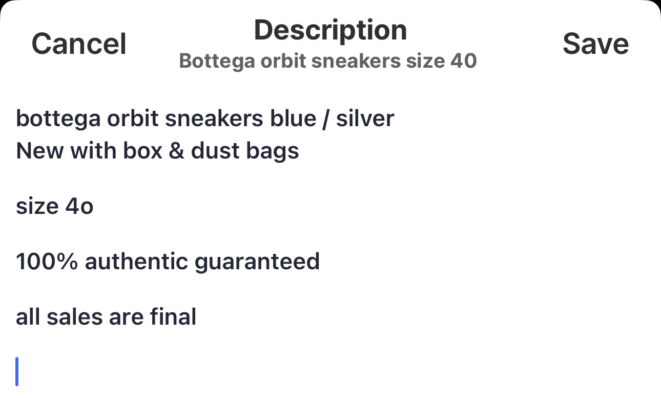 Bottega orbit sneakers size 40