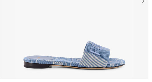 Fendi ff blue slides 40