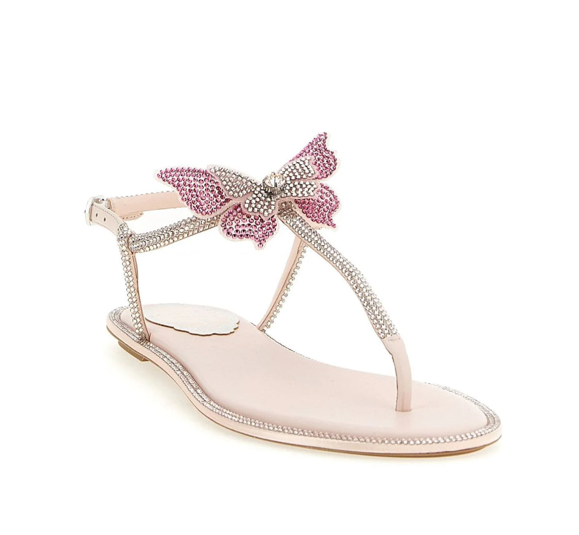 René Caovilla Embellished Fairy Flat Sandals 41