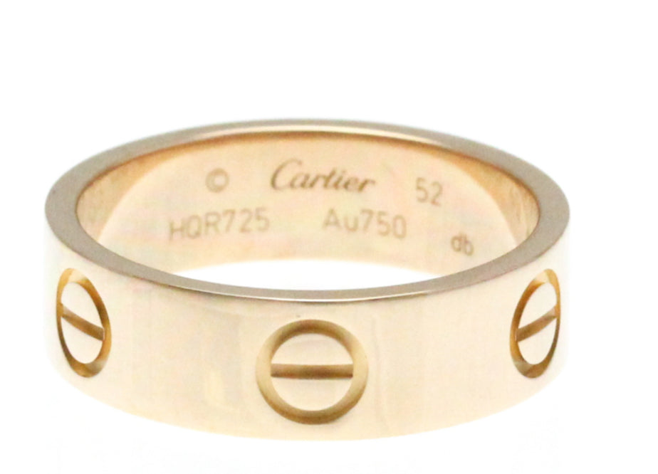 Cartier live ring thick band 52 rose gold