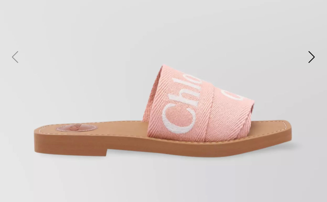 Chloe woody slides pink & black 39