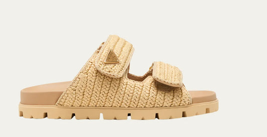 Prada raffia sandals