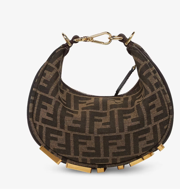Fendigraphy Mini
Brown FF jacquard fabric mini bag