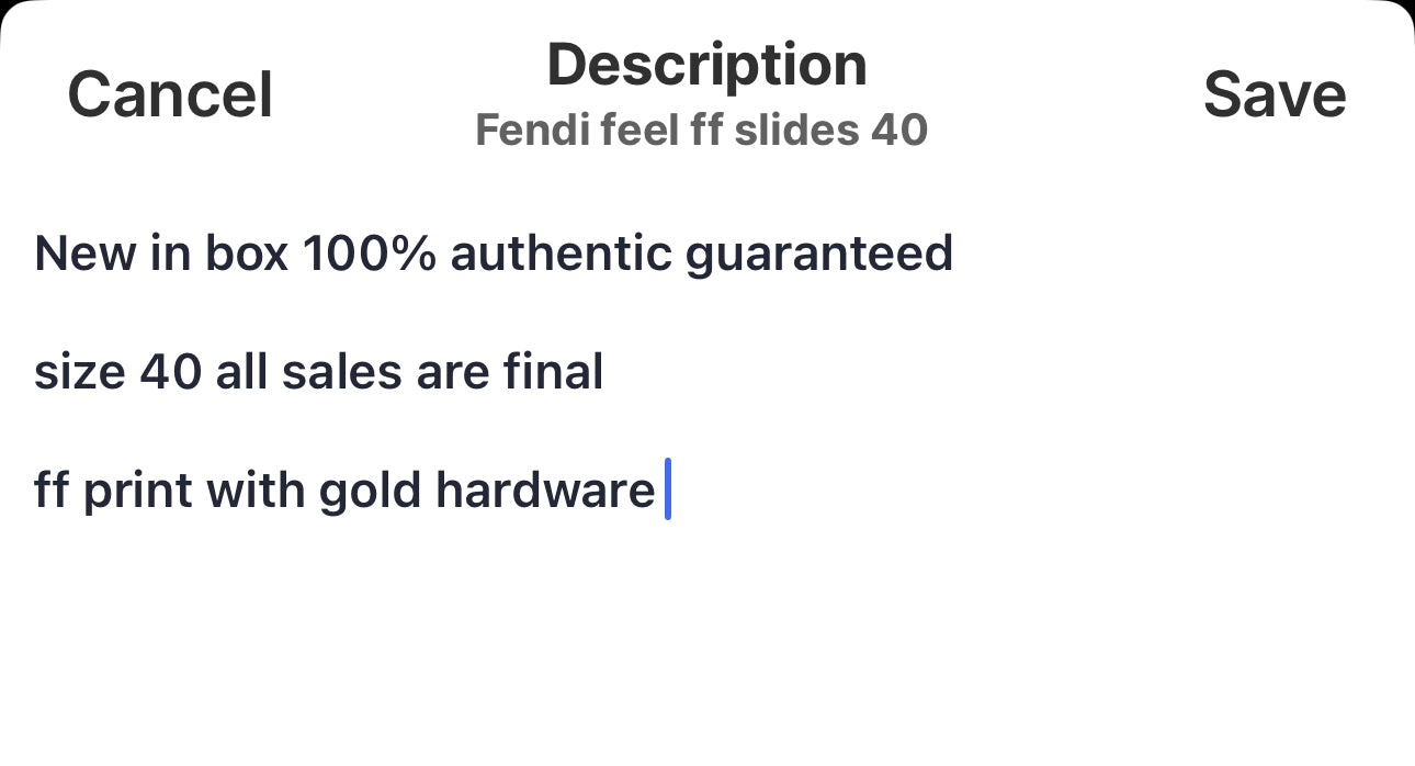 Fendi feel ff slides 40