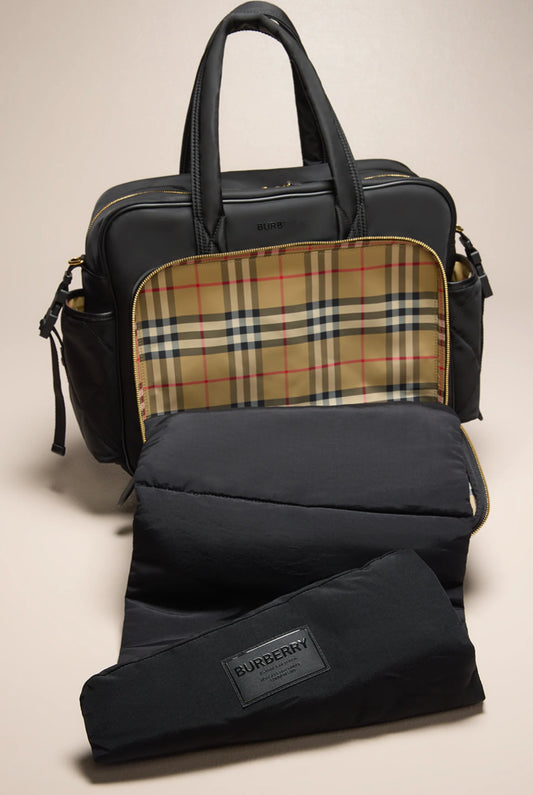Burberry diaper bag black