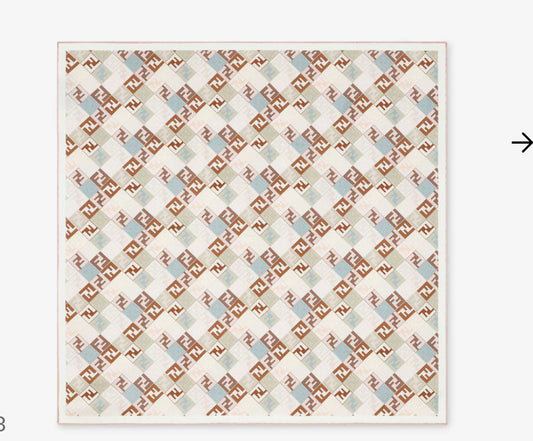 Fendi ff silk scarf 55 x 55 cm