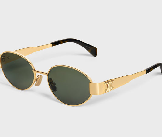 Celine oval sunglasses gold