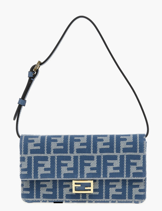 Fendi ff wallet on chain/ strap baby blue