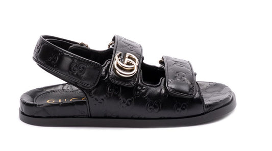 Gucci dad gg black sandals 40