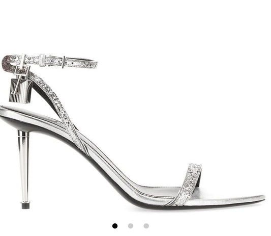 Tom ford glitter / silver lock sandals