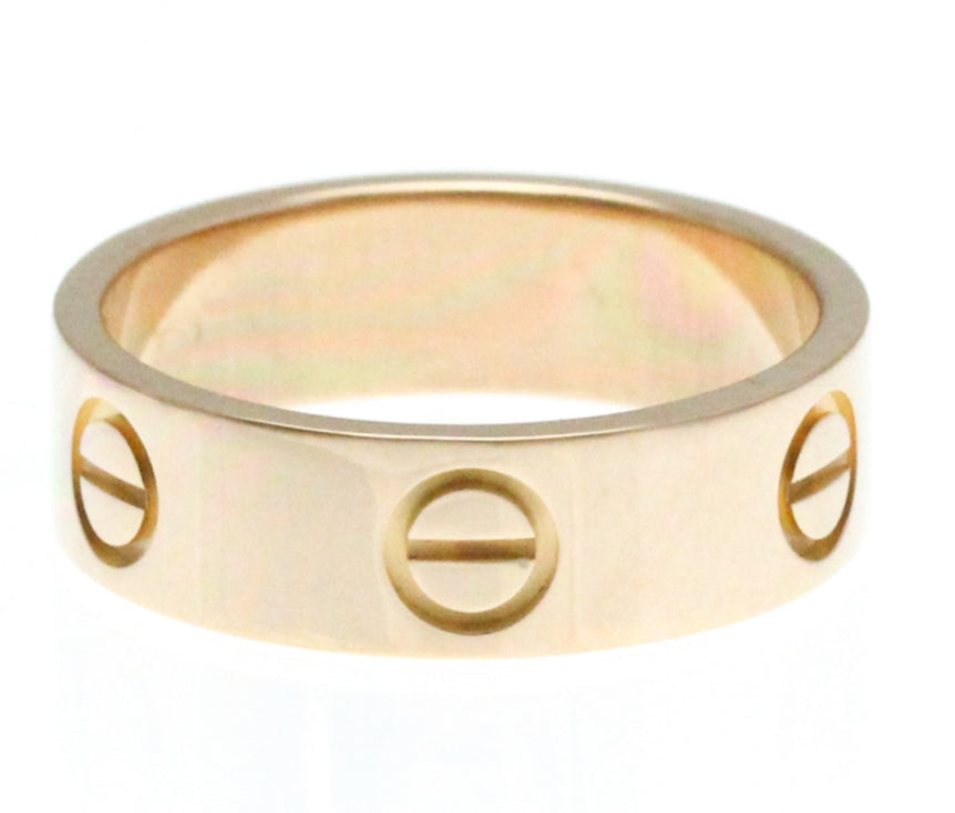 Cartier live ring thick band 52 rose gold