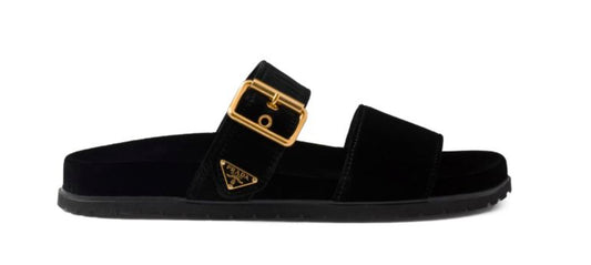 Prada
triangle-logo velvet slides