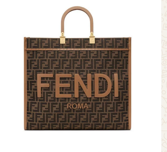 Fendi large tote ff brown