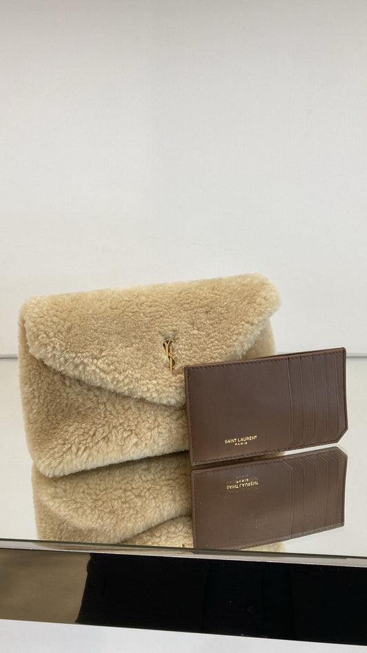 Ysl Loulou puffer clutch Sherling