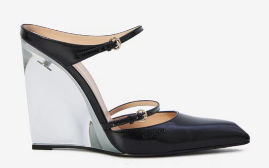 Gucci clear wedge 36