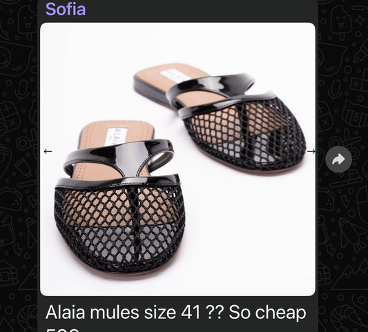 Alaia mesh mules 41