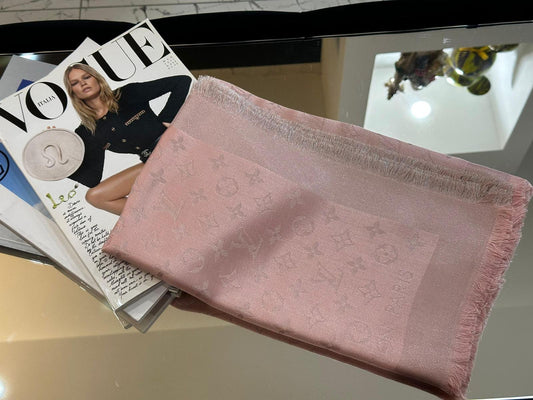 Louis vuitton silk shawls NEW Green & Pink
