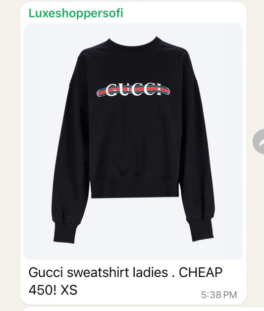Gucci sweatshirt xs
