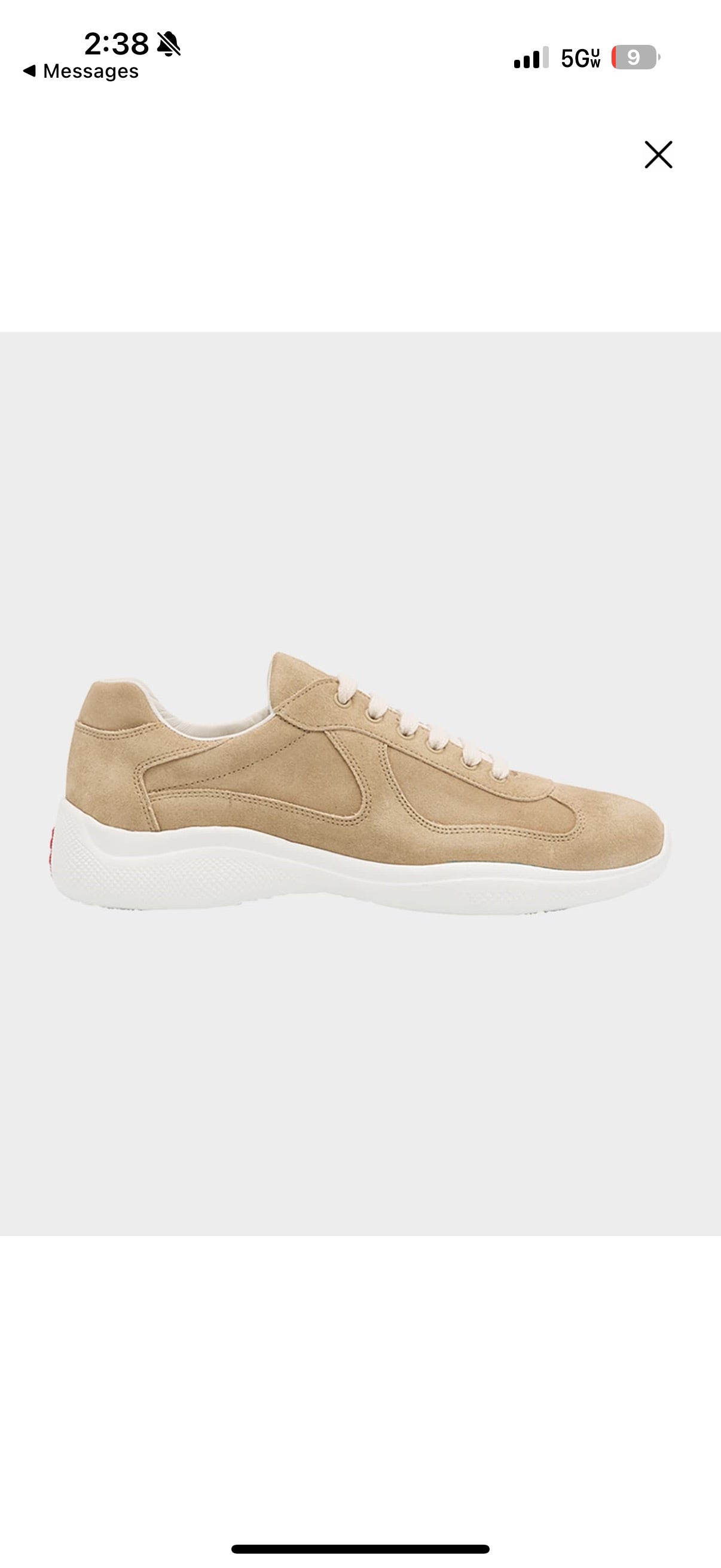 Prada suede America cup 8uk/ 9 US