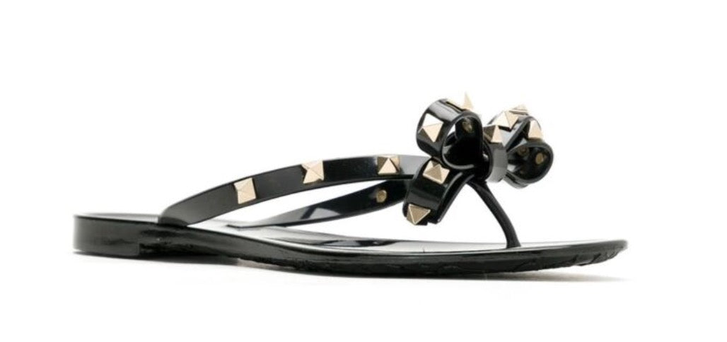 Valentino rock stud rubber slides