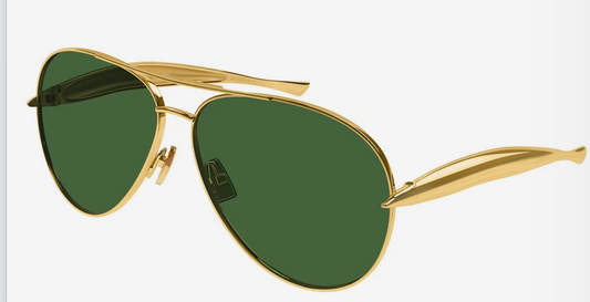 Bottega sunglasses gold/ green lense