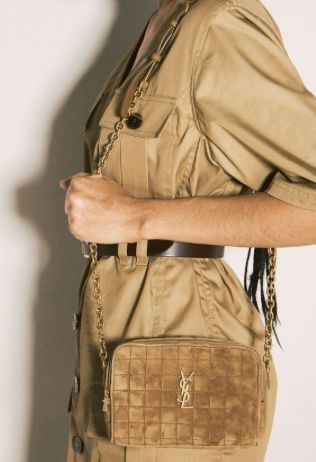 Ysl suede camera bag