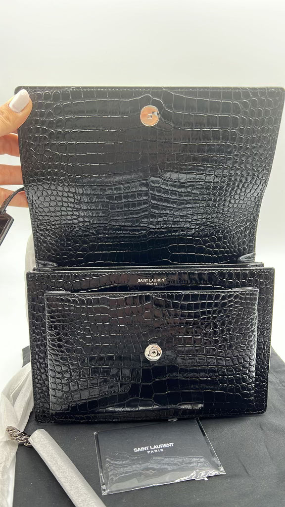 MEDIUM SUNSET CROCO STAMPED